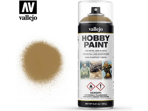 Paints and Paint Accessories Acrylicos Vallejo - Paint Spray - Desert Yellow - 28 015 - Cardboard Memories Inc.