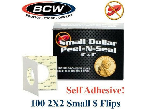 Supplies BCW - Small Dollar Peel-N-Seal Coin Flips - Cardboard Memories Inc.