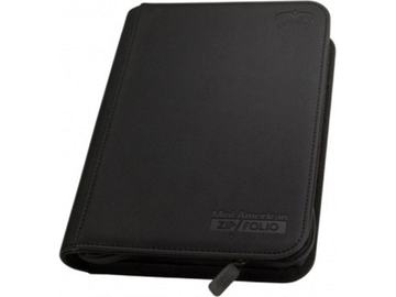 Supplies Ultimate Guard - 9 Pocket Mini American ZipFolio Xenoskin Binder - Black - Cardboard Memories Inc.