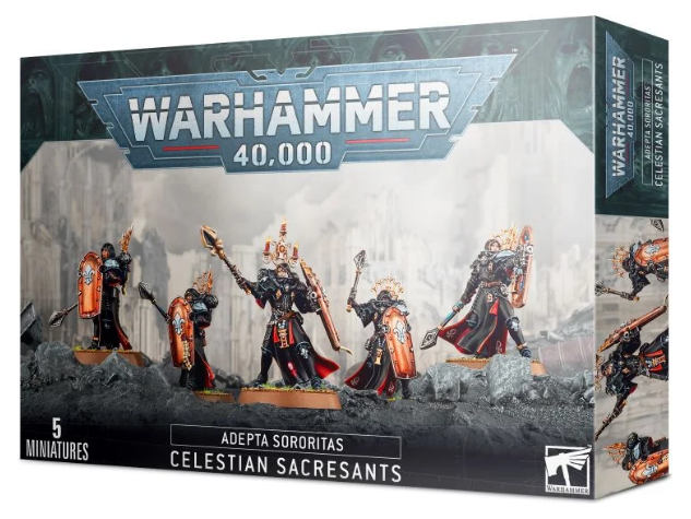 Collectible Miniature Games Games Workshop - Warhammer 40K - Adepta Sororitas - Celestian Sacresants - 52-35 - Cardboard Memories Inc.