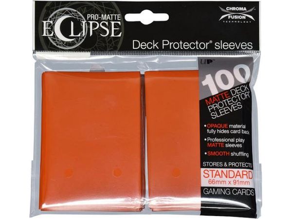 Supplies Ultra Pro - Eclipse Matte Deck Protectors - Standard Size - 100 Count Orange - Cardboard Memories Inc.