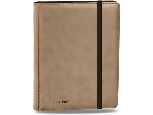 Supplies Ultra Pro - Leatherette Side-loading Premium Binder - Tan White - Cardboard Memories Inc.
