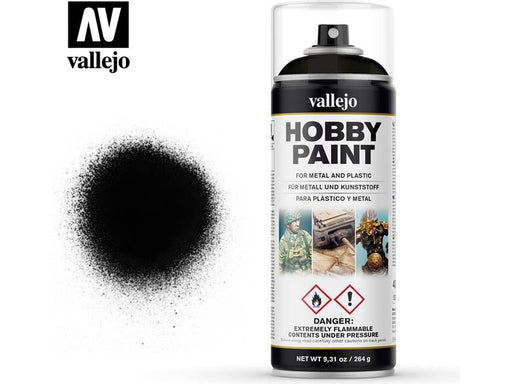 Paints and Paint Accessories Acrylicos Vallejo - Paint Spray - Black - 28 012 - Cardboard Memories Inc.