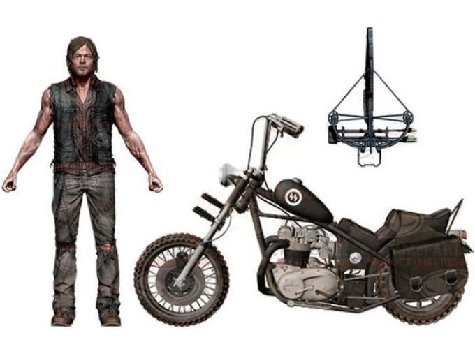Action Figures and Toys McFarlane Toys - Walking Dead - TV Series 5 Box Set - Daryl Dixon with Chopper - Cardboard Memories Inc.