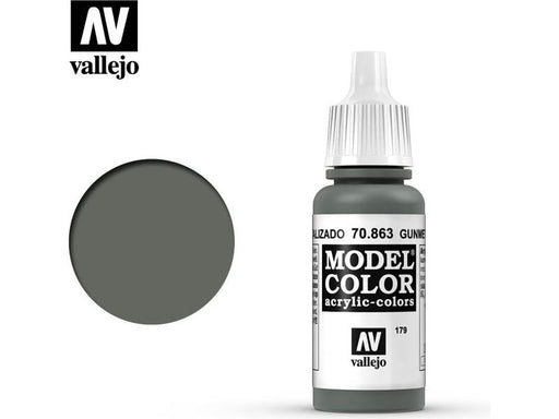 Paints and Paint Accessories Acrylicos Vallejo - Gunmetal Grey - 70 863 - Cardboard Memories Inc.
