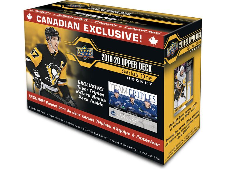 Sports Cards Upper Deck - 2019-20 - NHL Hockey Trading Cards - Series 1 - Triple Blaster Box - Cardboard Memories Inc.