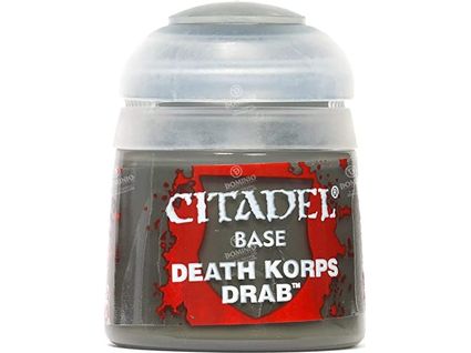Paints and Paint Accessories Citadel Base - Death Korps Drab - 21-40 - Cardboard Memories Inc.