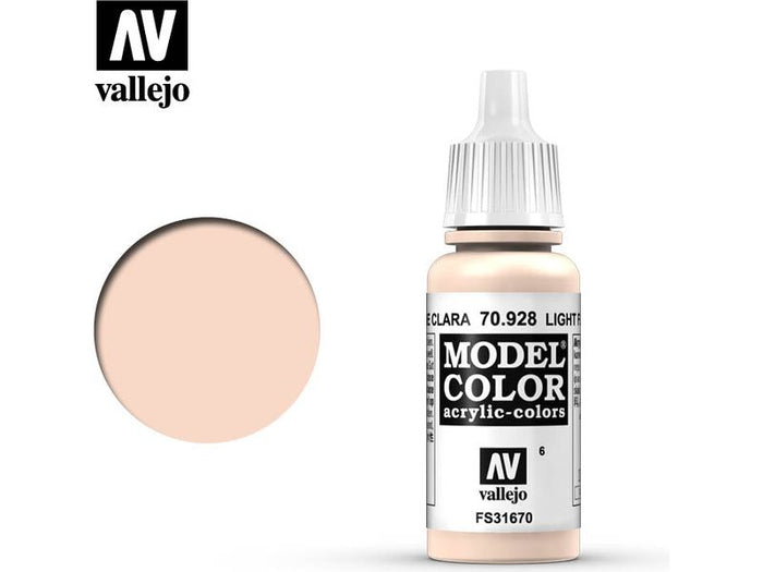 Paints and Paint Accessories Acrylicos Vallejo - Light Flesh - 70 928 - Cardboard Memories Inc.
