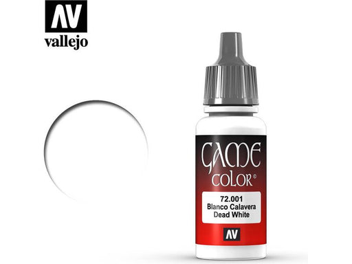 Paints and Paint Accessories Acrylicos Vallejo - Dead White - 72 001 - Cardboard Memories Inc.