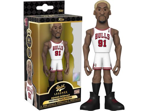 Action Figures and Toys Funko - Gold - Sports - NBA - Chicago Bulls - Dennis Rodman - Premium Figure - Cardboard Memories Inc.