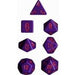Dice Chessex Dice - Opaque Purple with Red - Set of 7 - CHX 25417 - Cardboard Memories Inc.