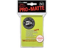 Supplies Ultra Pro - Deck Protectors - Standard Size - 50 Count Matte Bright Yellow - Cardboard Memories Inc.