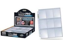 Supplies Ultra Pro - 9 Pocket Platinum Binder Pages - with Protective Flap - Box of 100 Pages - Cardboard Memories Inc.