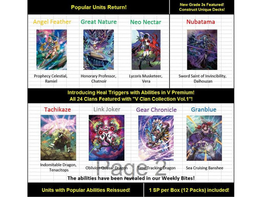 Trading Card Games Bushiroad - Cardfight!! Vanguard - V Clan Collection Volume 2 - Booster Box - Cardboard Memories Inc.