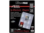 Supplies Ultra Pro - 9 Pocket Binder Pages - Package of 10 - Cardboard Memories Inc.