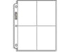 Supplies Ultra Pro - 4 Pocket Trading Card Binder Pages - Box of 100 - Cardboard Memories Inc.