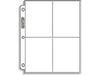 Supplies Ultra Pro - 4 Pocket Trading Card Binder Pages Box of 100 - Cardboard Memories Inc.