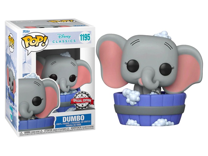 Action Figures and Toys POP! - Movies - Dumbo - Dumbo in Bathtub - Special Edition - Cardboard Memories Inc.