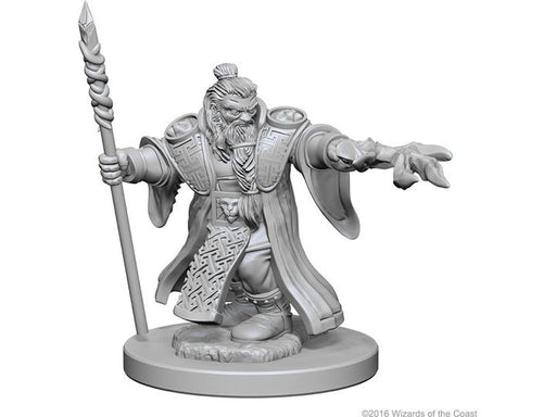 Role Playing Games Wizkids - Dungeons and Dragons - Unpainted Miniature - Nolzurs Marvellous Miniatures - Dwarf Male Wizard - 72620 - Cardboard Memories Inc.