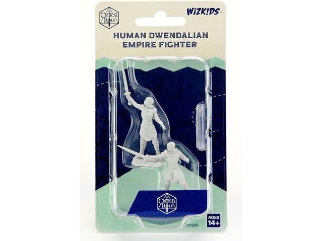 Role Playing Games Wizkids - Critical Roll - Unpainted Miniatures - Human Empire Fighter Female - 90386 - Cardboard Memories Inc.