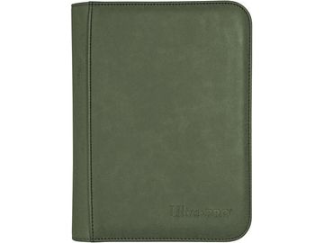 Supplies Ultra Pro - 4 Pocket Pro Premium Zipper Binder - Suede Collection - Emerald - Cardboard Memories Inc.