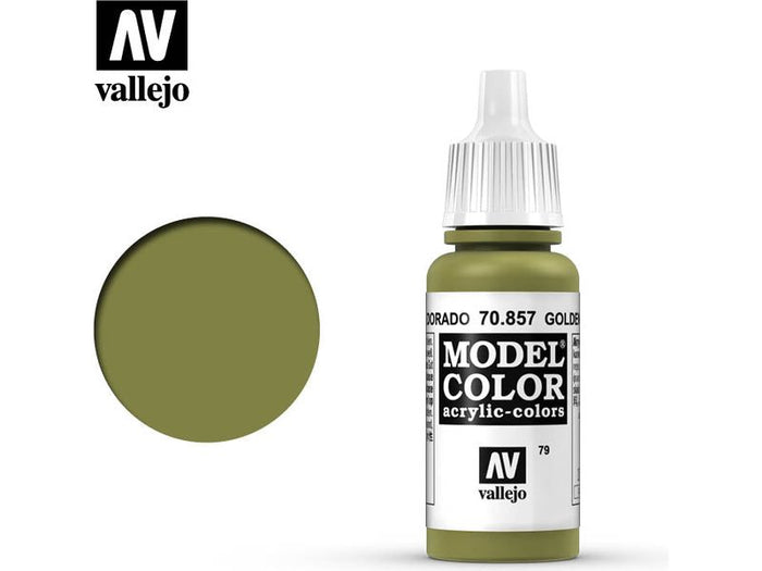 Paints and Paint Accessories Acrylicos Vallejo - Golden Olive - 70 857 - Cardboard Memories Inc.