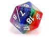 Dice Koplow Dice - Jumbo 7 Layered Opaque Dice - Countdown D20 - Cardboard Memories Inc.