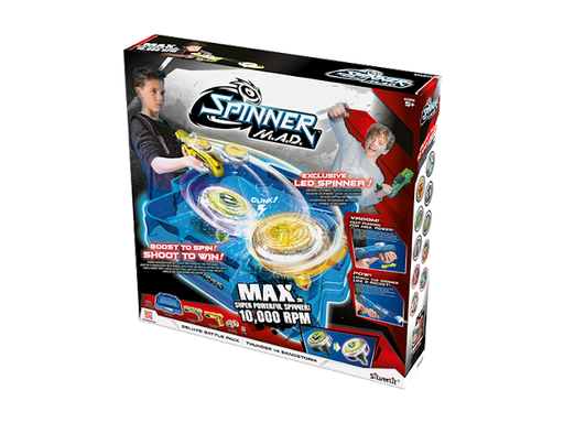 Action Figures and Toys Silver Lit - Spinner Mad - Deluxe Battle Set - Cardboard Memories Inc.
