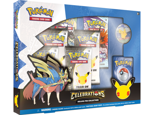 Trading Card Games Pokemon - 2021 - Celebrations - Zacian X - Deluxe Pin Collection Box - Cardboard Memories Inc.