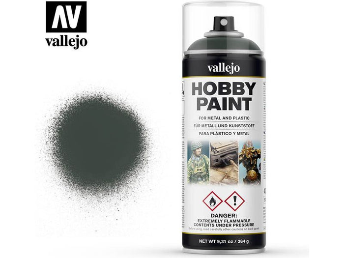 Paints and Paint Accessories Acrylicos Vallejo - Paint Spray - Dark Green - 28 026 - Cardboard Memories Inc.