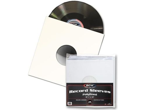 Supplies BCW - Paper Record Sleeves Polylined - 12 1/8" x 12" - Cardboard Memories Inc.