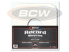 Supplies BCW - Paper Record Sleeves With Hole - Round Corners - 12 1/8" x 12" Package of 50 - Cardboard Memories Inc.