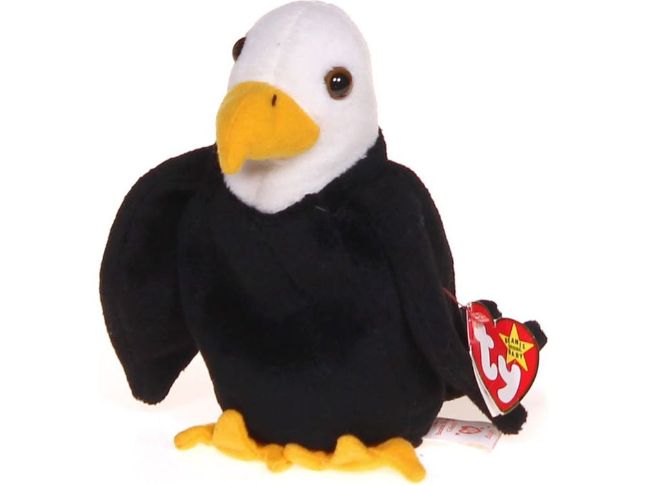 Plush TY Beanie Baby - Baldy The Bald Eagle - Cardboard Memories Inc.