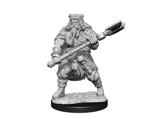 Role Playing Games Wizkids - Dungeons and Dragons - Unpainted Miniature - Nolzurs Marvellous Miniatures - Human Barbarian Male - 90224 - Cardboard Memories Inc.