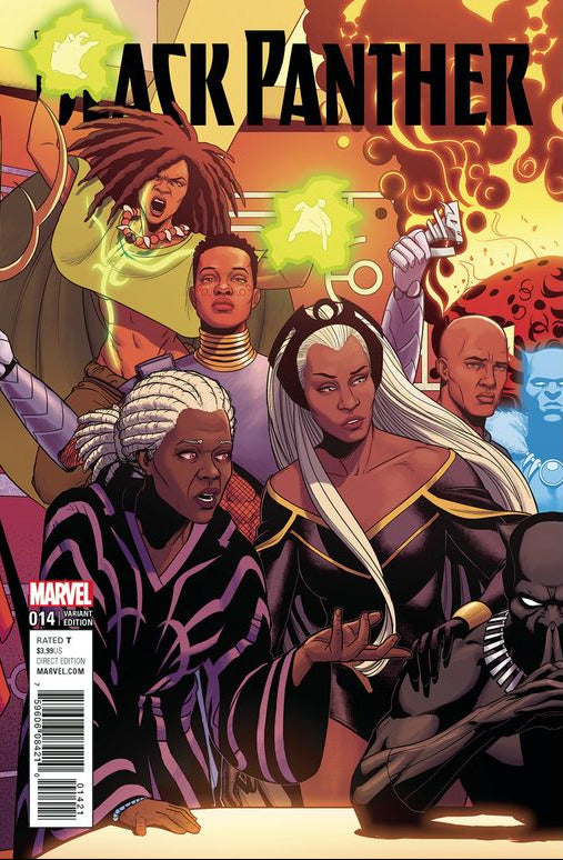 Comic Books Marvel Comics - Black Panther (2016 5th Series) 014 - Connecting Variant Edition (Cond. FN+) - 1481 - Cardboard Memories Inc.