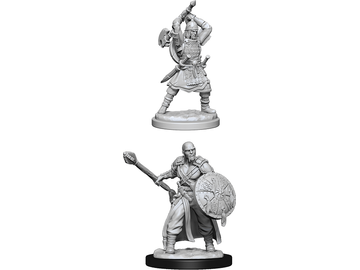 Role Playing Games Wizkids - Dungeons and Dragons - Unpainted Miniature - Nolzurs Marvellous Miniatures - Human Male Barbarian - 90138 - Cardboard Memories Inc.