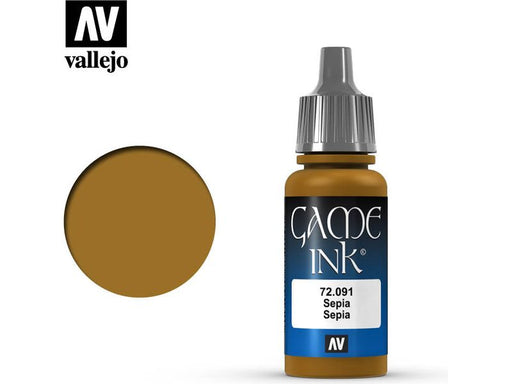 Paints and Paint Accessories Acrylicos Vallejo - Sepia - 72 091 - Cardboard Memories Inc.