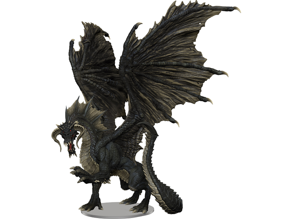 Role Playing Games Wizards of the Coast - Dungeons and Dragons - Icons of the Realms - Adult Black Dragon - Cardboard Memories Inc.