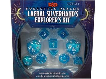 Role Playing Games Wizards of the Coast - Dice Set - Dungeons and Dragons - Forgotten Realms Laeral Silverhands Explorers Kit - Cardboard Memories Inc.
