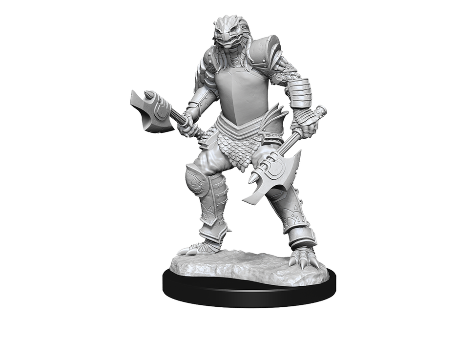 Role Playing Games Wizkids - Dungeons and Dragons - Unpainted Miniature - Nolzurs Marvellous Miniatures - Dragonborn Fighter Female - 90302 - Cardboard Memories Inc.