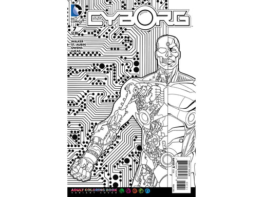 Comic Books DC Comics - Cyborg 007 - Adult Coloring Book Variant - 1515 - Cardboard Memories Inc.