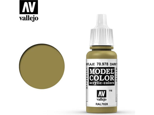 Paints and Paint Accessories Acrylicos Vallejo - Dark Yellow - 70 978 - Cardboard Memories Inc.