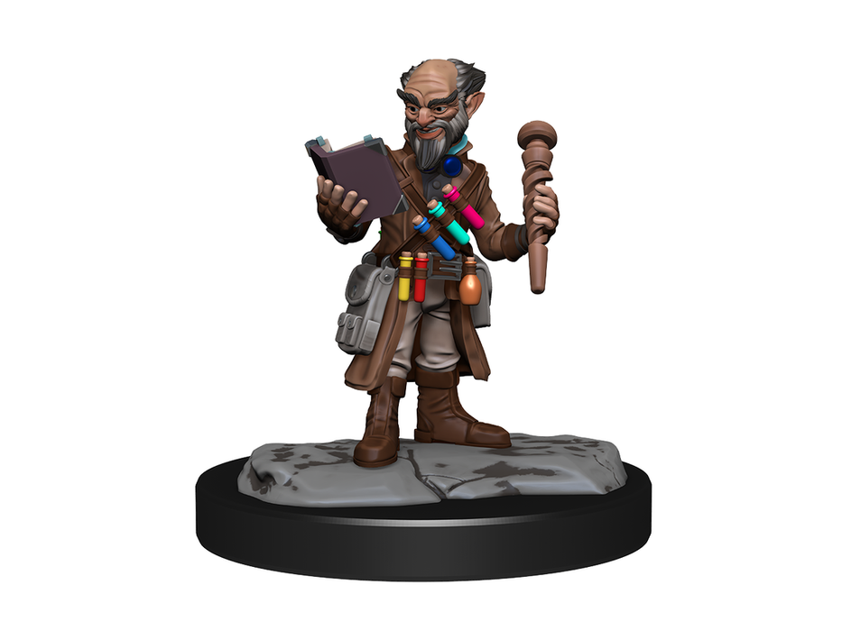 Role Playing Games Wizkids - Dungeons and Dragons - Unpainted Miniature - Nolzurs Marvellous Miniatures - Gnome Artificer Male - 90232 - Cardboard Memories Inc.