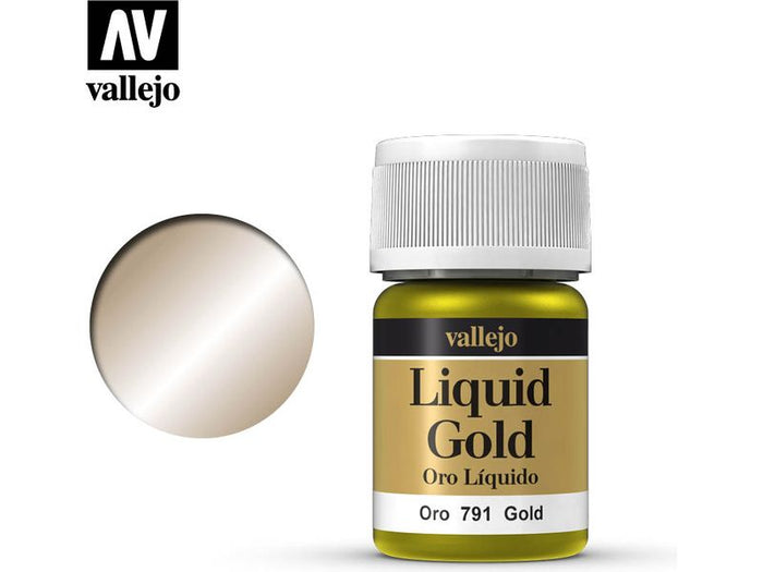 Paints and Paint Accessories Acrylicos Vallejo - Gold - 70 791 - Cardboard Memories Inc.