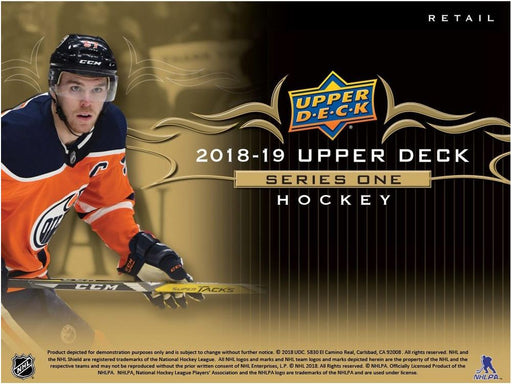 Sports Cards Upper Deck - 2018-19 - Hockey - Series 1 - Fat Pack Cello Box - Cardboard Memories Inc.