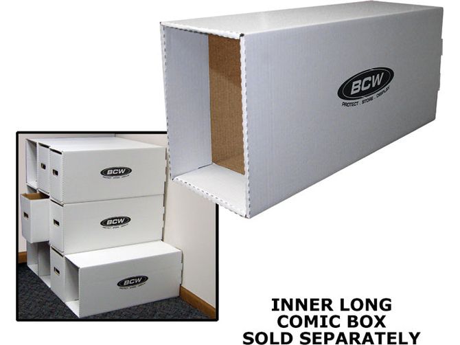 Comic Supplies BCW - Cardboard Storage Box - Long Comic Book Box - Cardboard House - Cardboard Memories Inc.