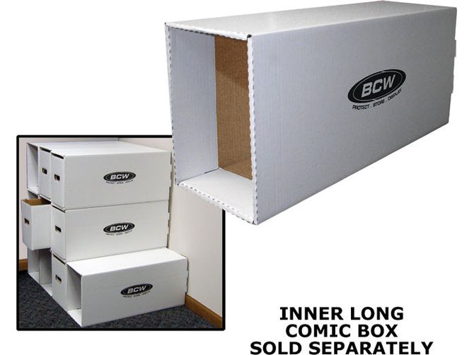 Comic Supplies BCW - Long Comic Book Storage Box - Cardboard House - Cardboard Memories Inc.