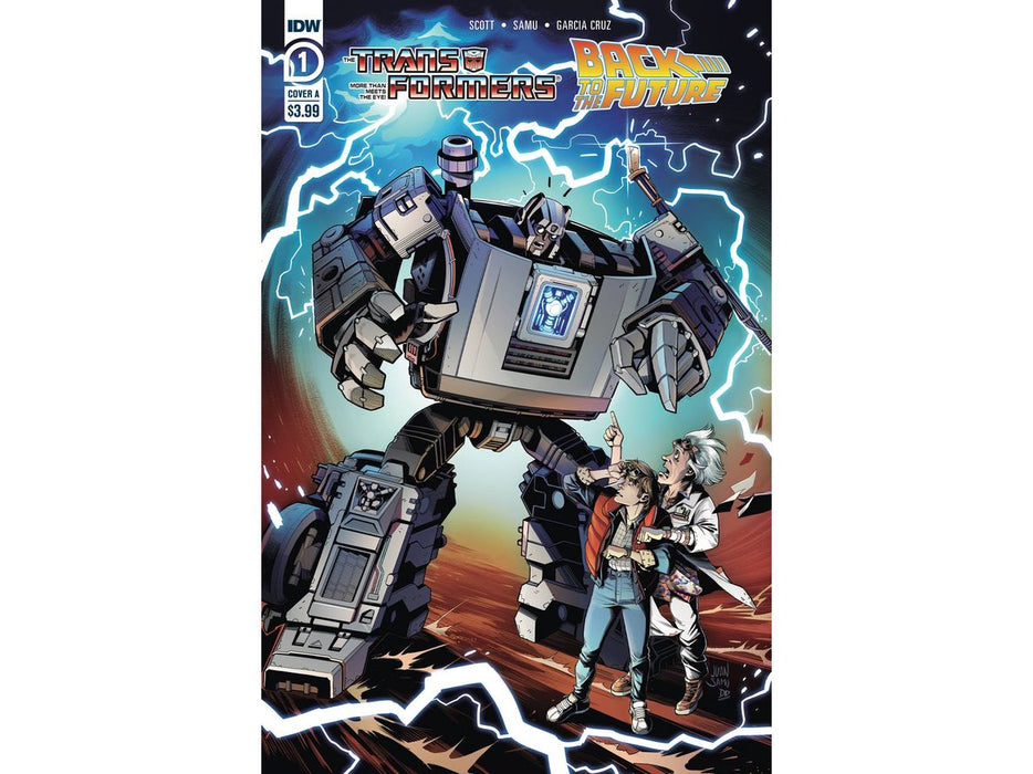 Comic Books IDW Comics - Transformers Back to the Future 001 of 4 - Cover A Juan Samu Variant Edition (Cond. VF-) - 11955 - Cardboard Memories Inc.