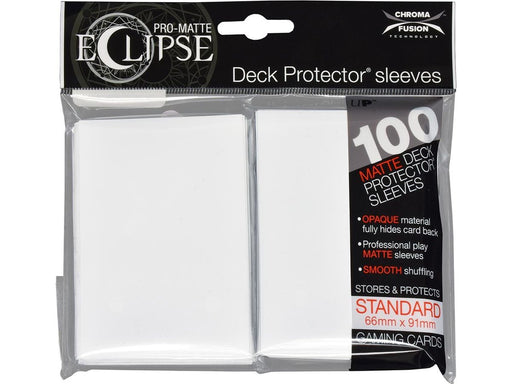 Supplies Ultra Pro - Eclipse Matte Deck Protectors - Standard Size - 100 Count White - Cardboard Memories Inc.