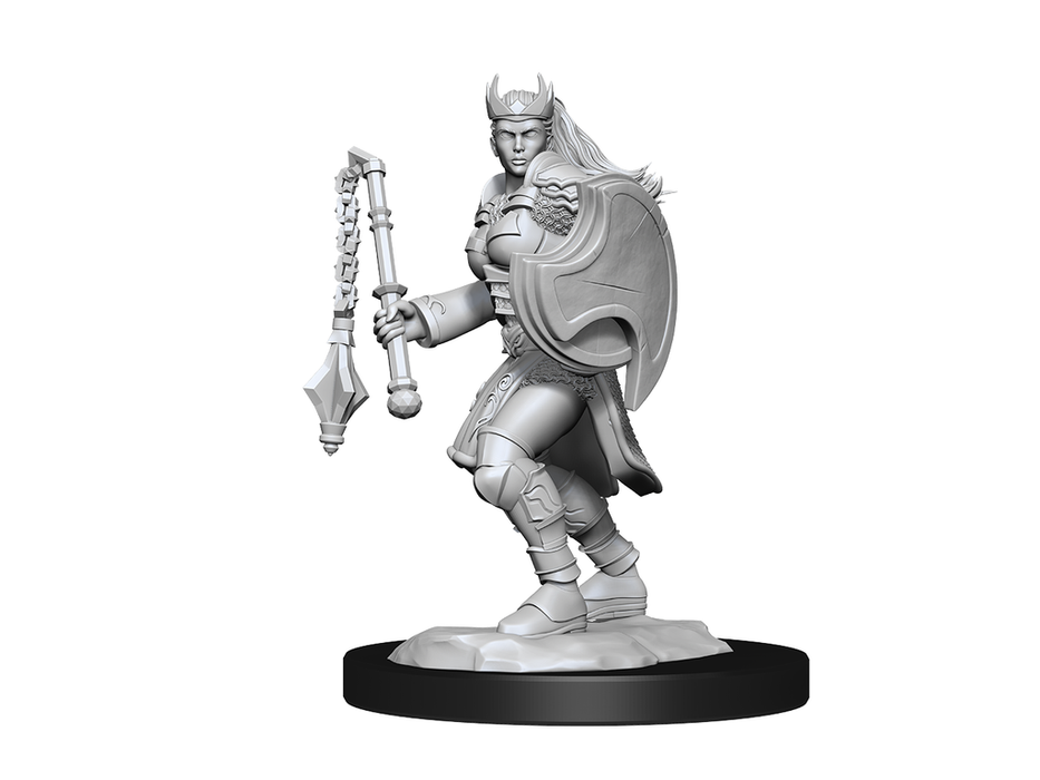 Role Playing Games Wizkids - Dungeons and Dragons - Unpainted Miniature - Nolzurs Marvellous Miniatures - Kalashtar Cleric Female - 90233 - Cardboard Memories Inc.